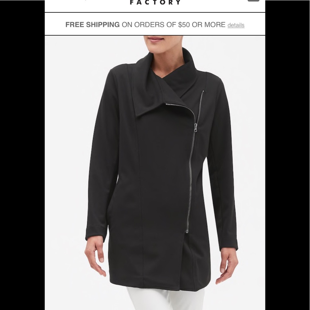 Banana Republic Petite Moto Style Jacket